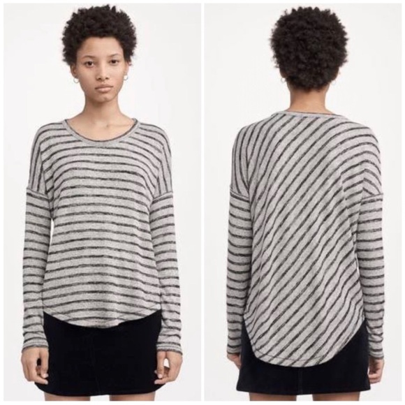 RAG & BONE Hudson Stripe Knit Longsleeve Tshirt - Picture 1 of 6